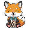 Kawaii Bubble Tee Fuchs Boba Tee