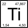 Titanium Element Symbol Minimal Tile