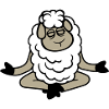 Sheep Relaxed Peaceful Yoga Lotus Meditation
