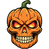 Halloween Pumpkin Skull