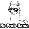 Llama with Sunglasses No Prob Mom