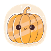 Bright kawaii pumpkin