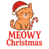 Meowy Christmas Funny Cat Christmas Design