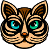 Mystic Dual-Eyed Cat Illustration