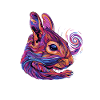 Psychedelic Squirrel Head