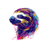 Faultier Sloth Splatter