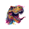 Bunter T-Rex Kopf Splash