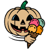 Kürbis Halloween Eisfreude Cartoon