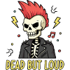 Dead but loud punk skeleton