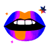 Neon Rainbow Lips