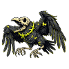Neon Skeleton Crow