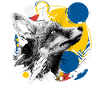 Artistic fox nature lover