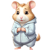 Cuddly Hero Hamster Pullover Hoodie