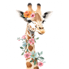 Giraffe with flower crown