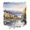Aquarelle de Lausanne, Lausanne, Suisse