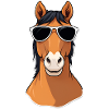 Sunglasses Horse Cartoon