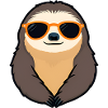 Sloth with Sunglasses Retro Vibe