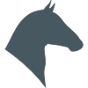 Minimalistischer Pferdekopf Silhouette