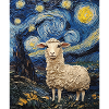Mouton style Van Gogh Nuit étoilée