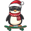 Pingouin Noël Drôle