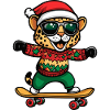 Leopard Christmas Funny