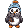 Penguin Comic Cute Winter