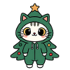 Kitten Christmas Tree Costume