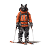Berger allemand chien Ski Ski