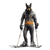 Doberman chien ski ski