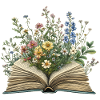 Book with flowers