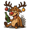 Funny Drunk Reindeer Christmas Shirt