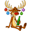 Funny Drunk Reindeer Christmas