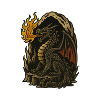 Flammender Drache