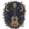 Gothic Uke with Moon Moth