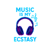 Music Is My Ecstasy – Neon Headphones