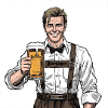 Beer hunters in lederhosen