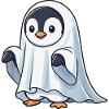 Funny Halloween Penguin Ghost Ghost Cartoon