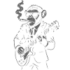 Rock and Roll Monkey Guitarist