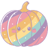 Rainbow pastel pumpkin