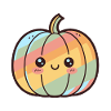 Kawaii Rainbow Pumpkin