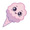 Glace Kawaii Nuage Rose