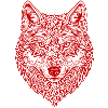 Ornamented Wolf's Head