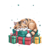 Purr-fect Christmas Sleeping Cat Christmas