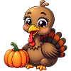 Bébé dinde de Thanksgiving