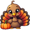 Bébé dinde de Thanksgiving