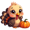 Bébé dinde de Thanksgiving
