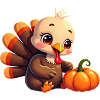 Bébé dinde de Thanksgiving