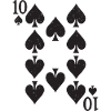Ten Spades Card