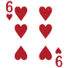 Six Hearts Double Head Card Rome