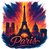 Paris Capital France Silhouette Gift